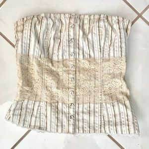 GUESS by Marciano Strapless Cotton Top/Med